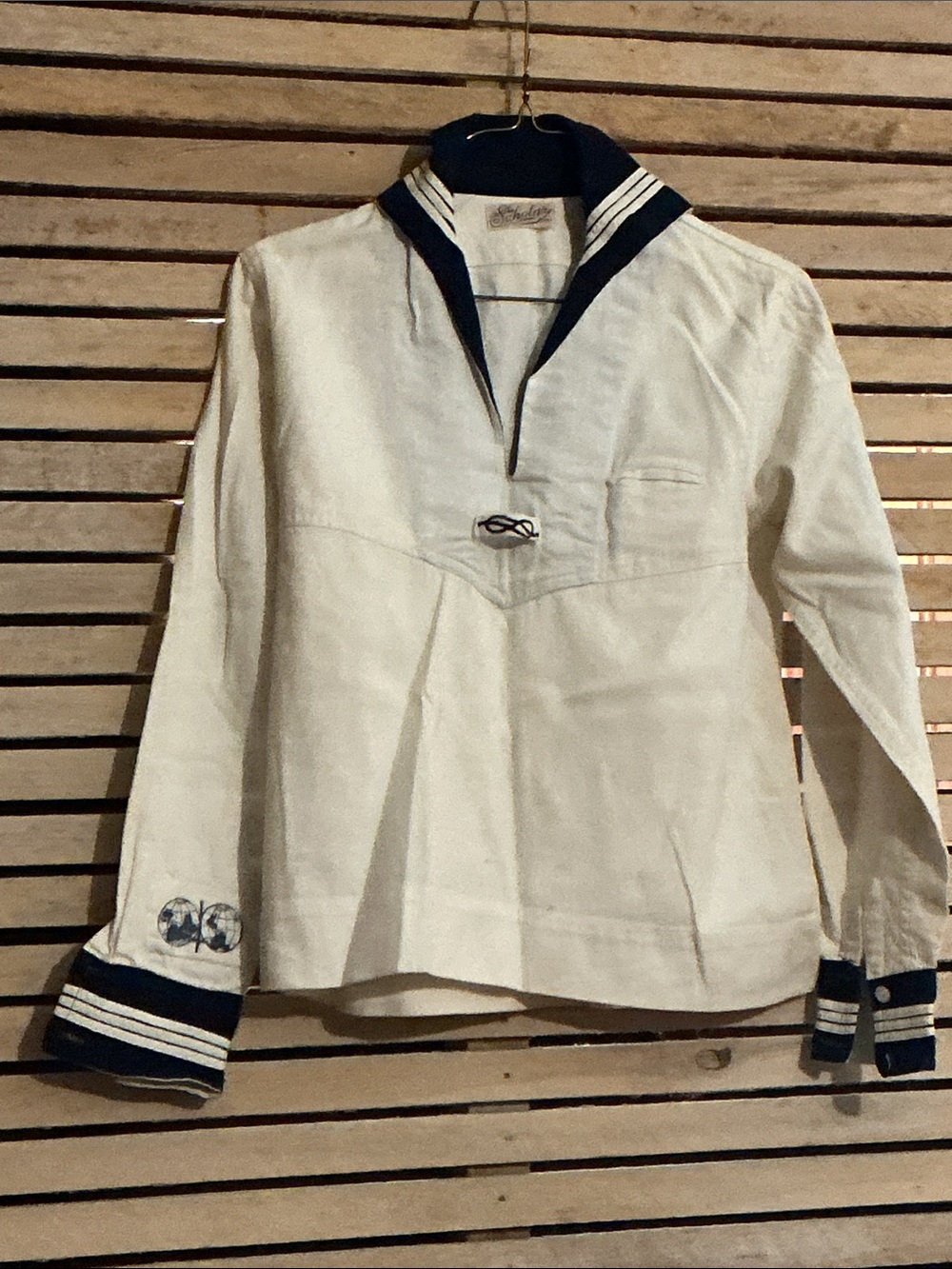 Vintage 40s The Scholar Sailor Style Top, XS